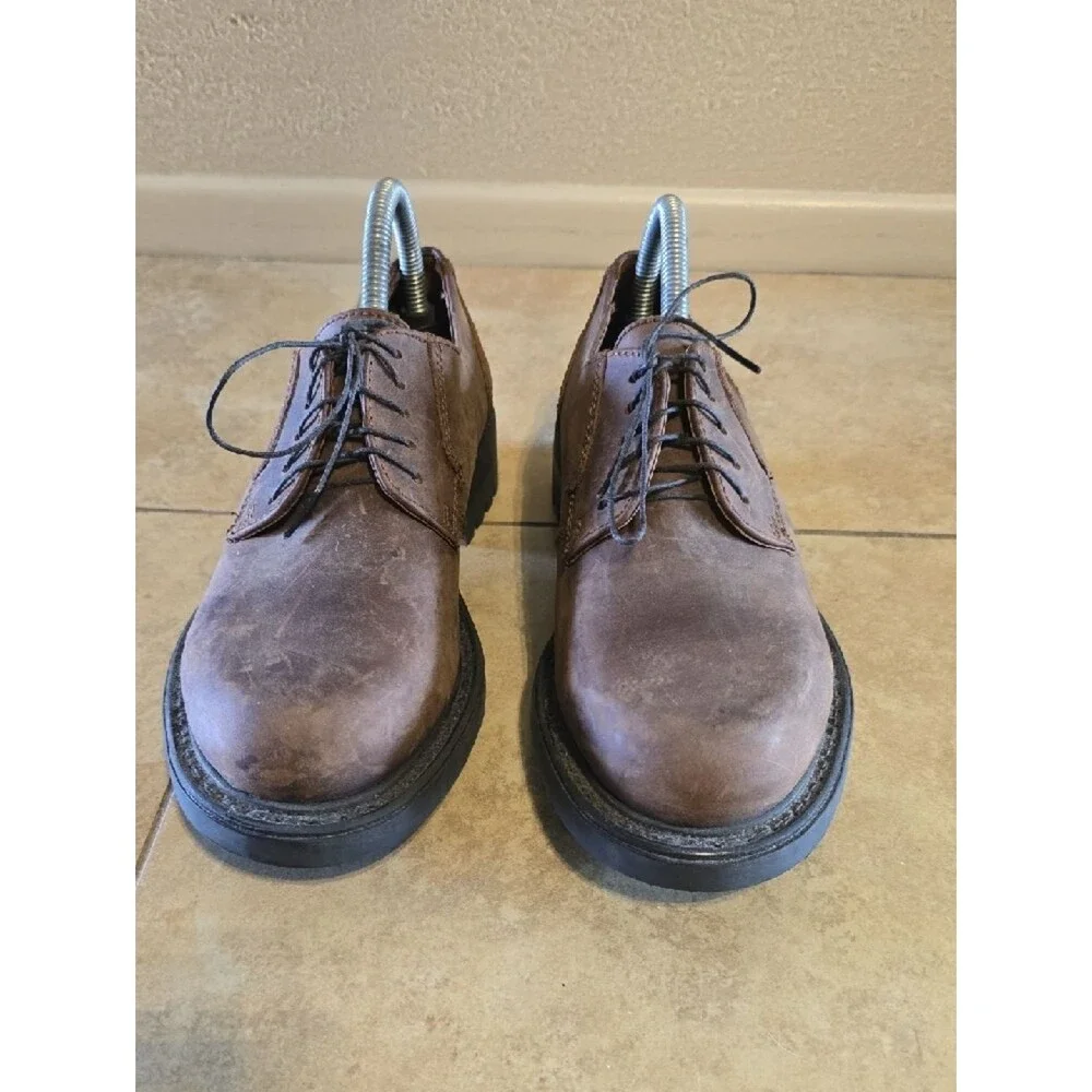 Kenneth Cole Reaction Brown Leather Derby with Black Lug Sole